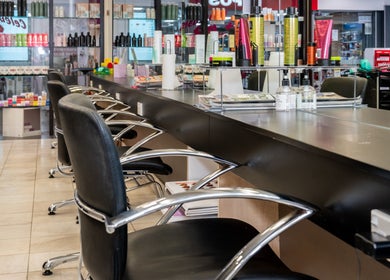 Modern salon interior at Booval - Gaye's Hair Fashions, Booval, Queensland, AU, showcasing styling stations.