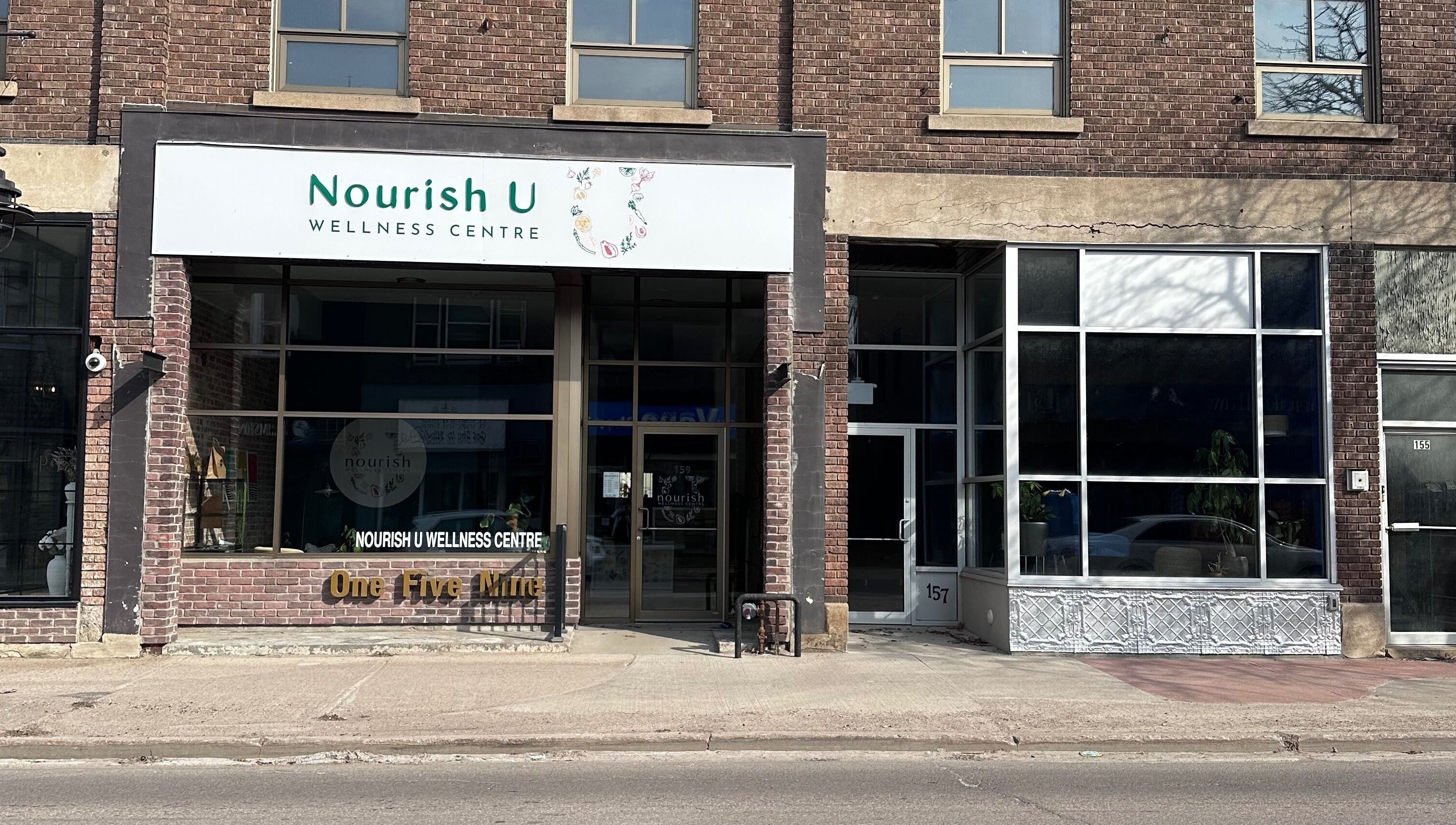 Front view of Nourish U Wellness Centre in Pembroke, Ontario, CA, showcasing the entrance and signage.