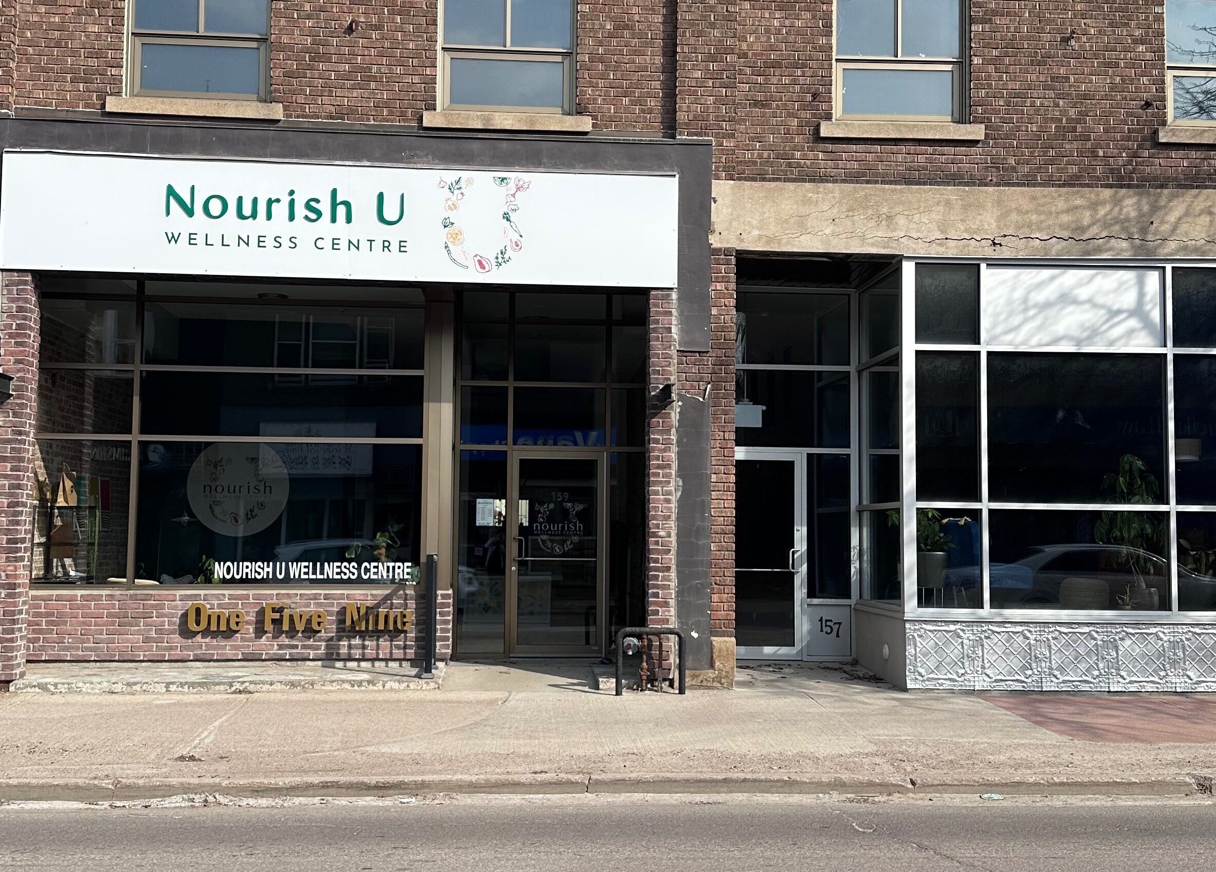 Front view of Nourish U Wellness Centre in Pembroke, Ontario, CA, showcasing the entrance and signage.