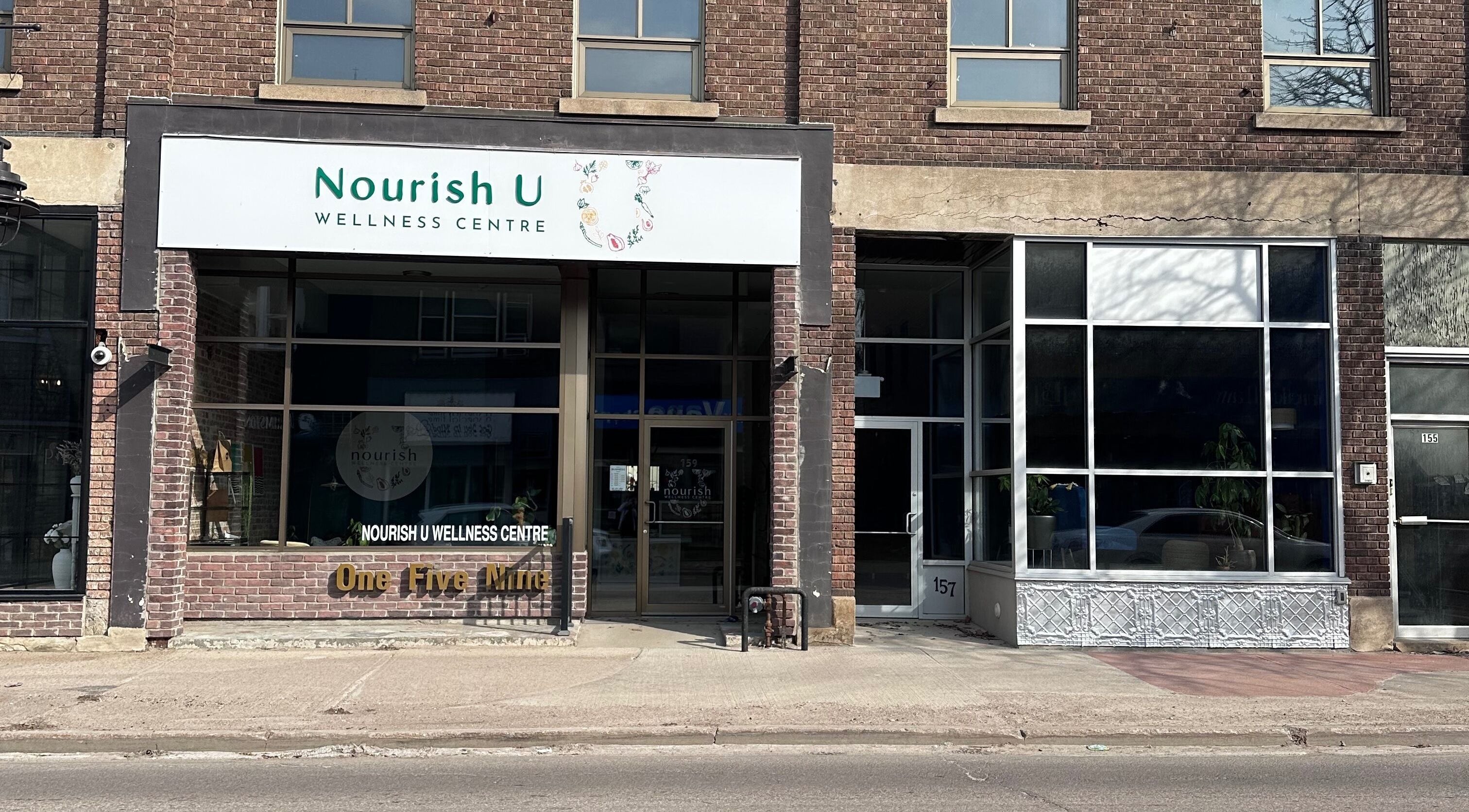 Front view of Nourish U Wellness Centre in Pembroke, Ontario, CA, showcasing the entrance and signage.