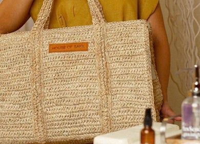 Elegant woven bag at Le Senes Spa, Riyadh, Riyadh Province, SA, enhancing wellness vibe.