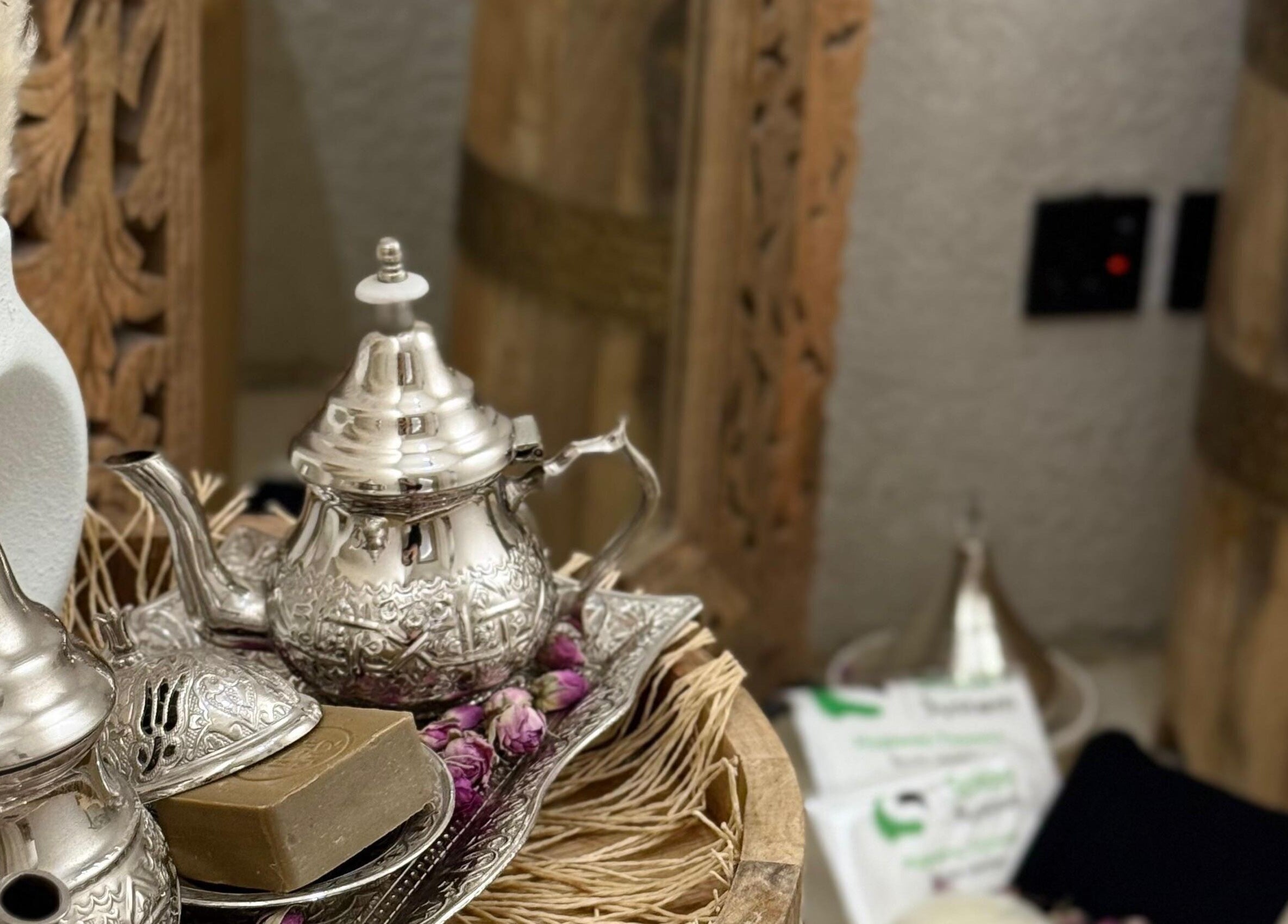Elegant tea set at Le Senes Spa in Riyadh, Riyadh Province, SA, enhancing the soothing ambiance.