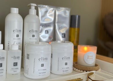 Worth Beauty's premium Elim products and candle setting in Cleckheaton, England, GB.