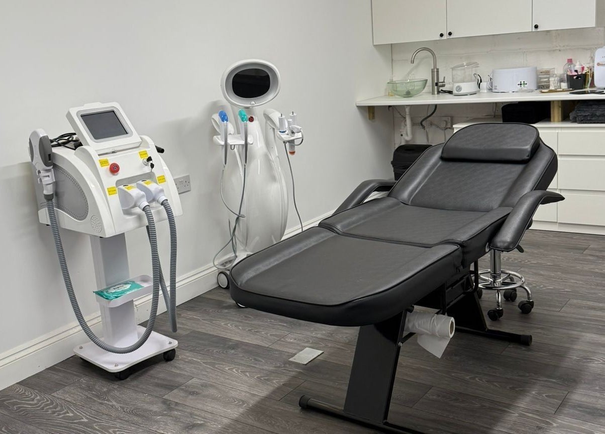 State-of-the-art treatment room at Bonita Aesthetics and Beauty, Braintree, England, GB, featuring advanced equipment.