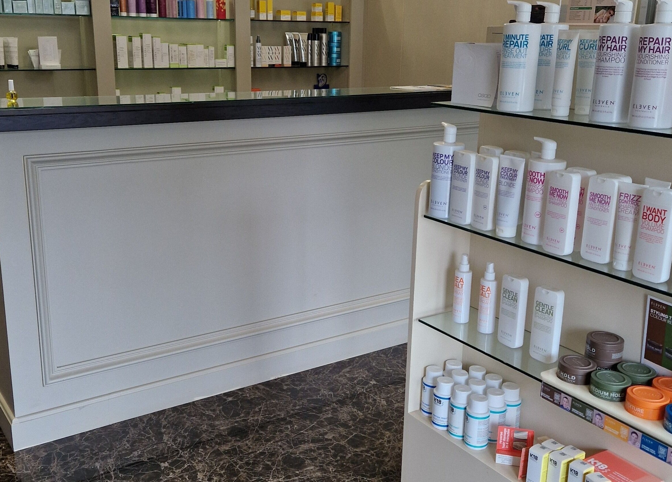 Product display at Kudos Beauty (Calla Lily), Kildare, County Kildare, IE. Wide selection of beauty essentials.
