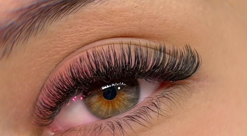 Close-up of styled eyelashes at Lash Brow & Beauty Art, Melbourne, Victoria, AU.