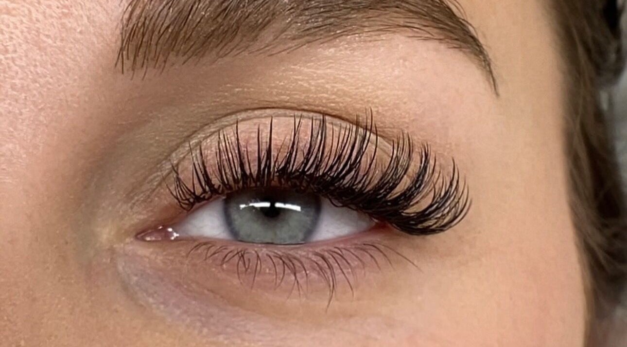 Close-up of expertly styled lashes at Lash Brow & Beauty Art in Melbourne, Victoria, AU.