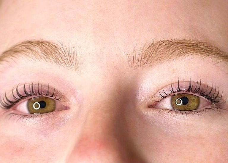 Close-up of lifted lashes at Lash Brow & Beauty Art, Melbourne, Victoria, AU, highlighting professional beauty service.