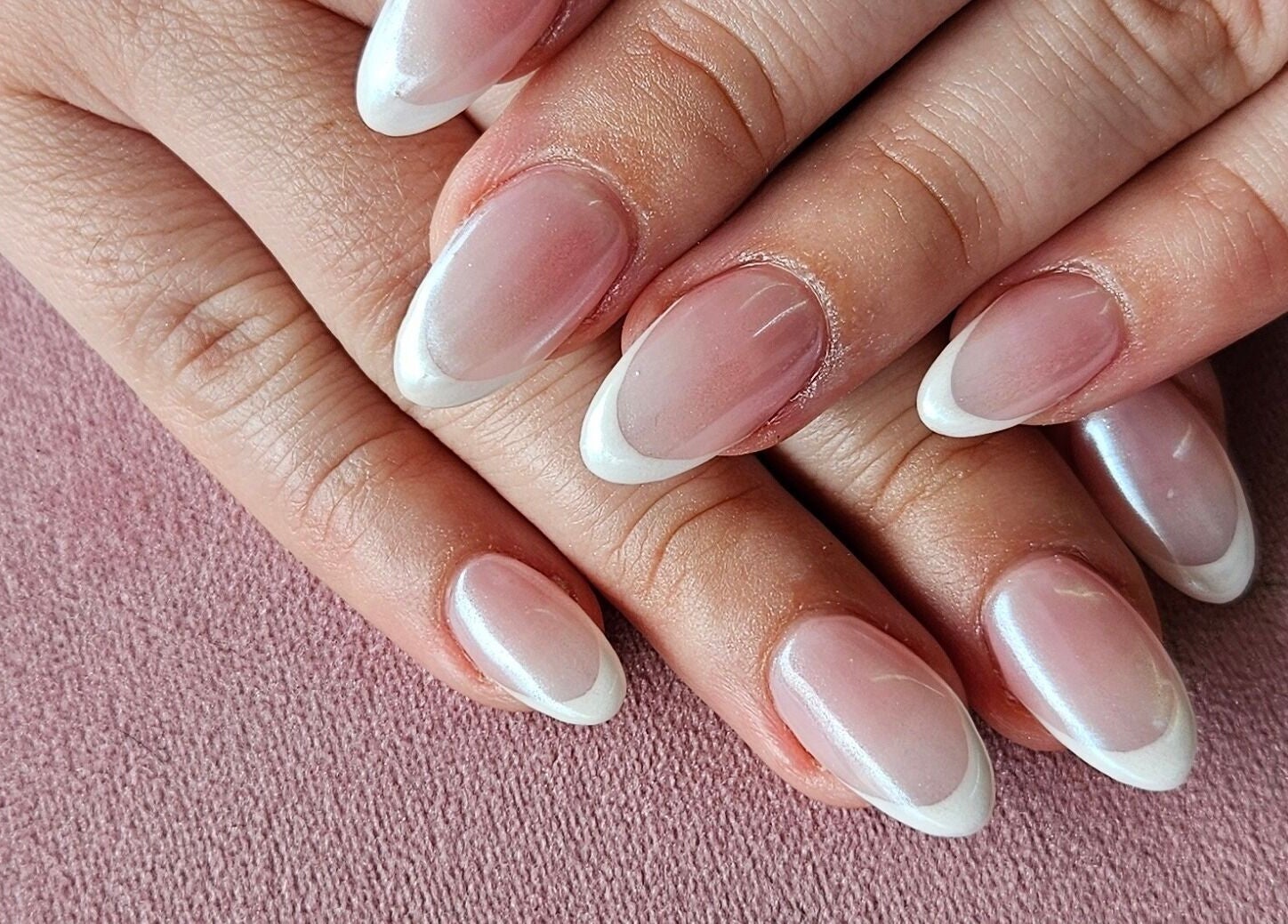 French manicure nails from Millionaire Nails, Revesby, New South Wales, AU, showcasing classic elegance.