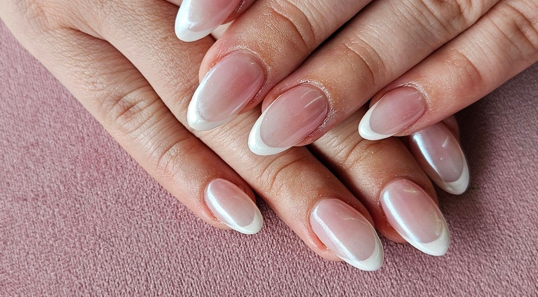French manicure nails from Millionaire Nails, Revesby, New South Wales, AU, showcasing classic elegance.