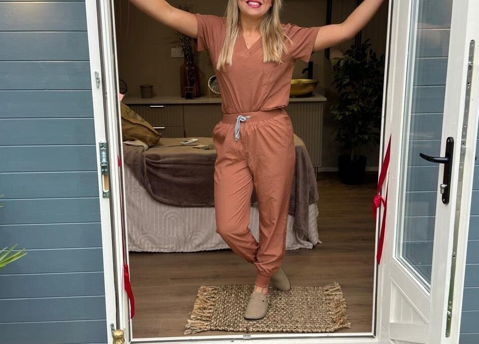 Smiling staff at The Skin Chalet, Headley, England, GB, welcoming you into the cozy wellness space.