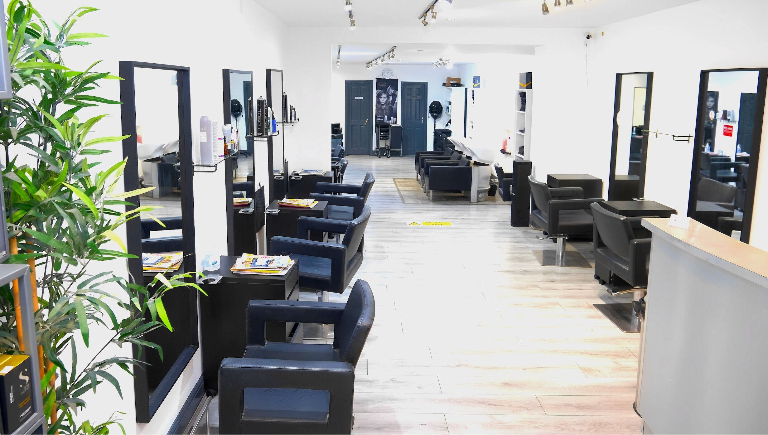 Spacious and modern interior of Sophie Li Hair Design, Dublin, County Dublin, IE.