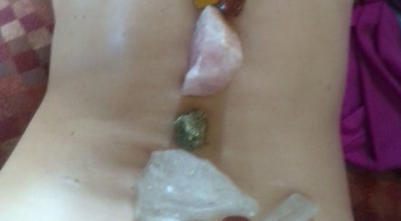 Chakra healing stones on a back at Neo ea Afrika Wellness, Midrand, Gauteng, ZA.