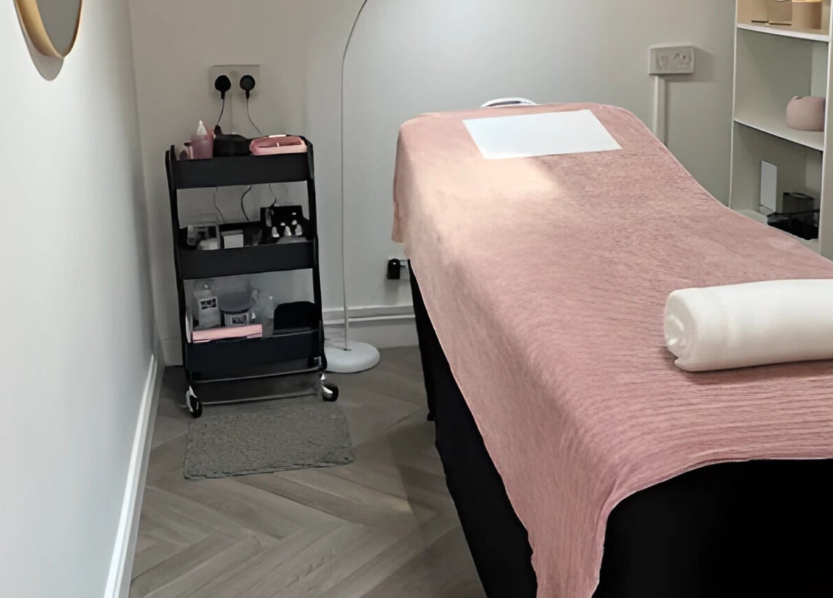 Tranquil treatment room at By Orla Nails & Beauty in Boyle, County Roscommon, IE, featuring a cozy massage bed.