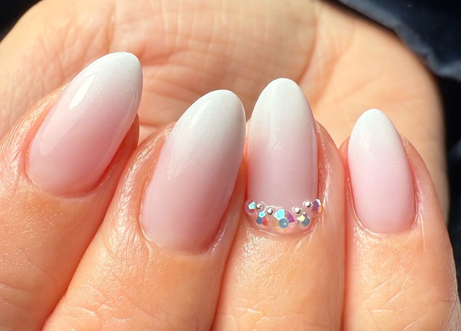Gorgeous gradient manicure with jewels at By Orla Nails & Beauty, Boyle, County Roscommon, IE.