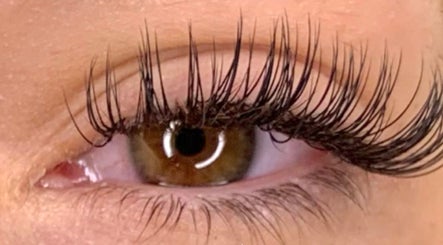 Close-up of enhanced lashes at Byana London, London, England, GB, showcasing elegance and precision.