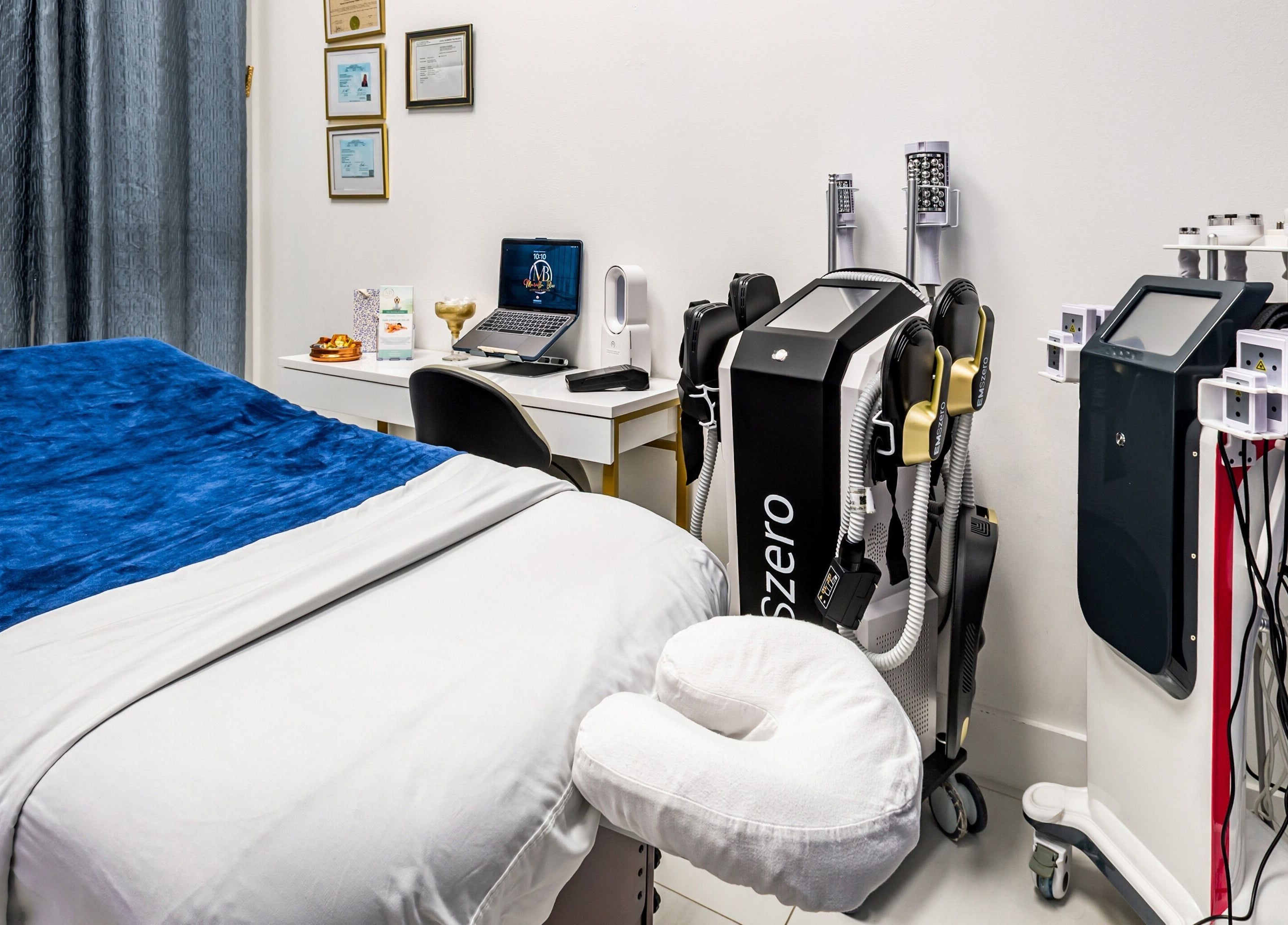 Modern treatment room at Marvella Bliss, Pembroke Pines, Florida, US, featuring advanced wellness equipment.