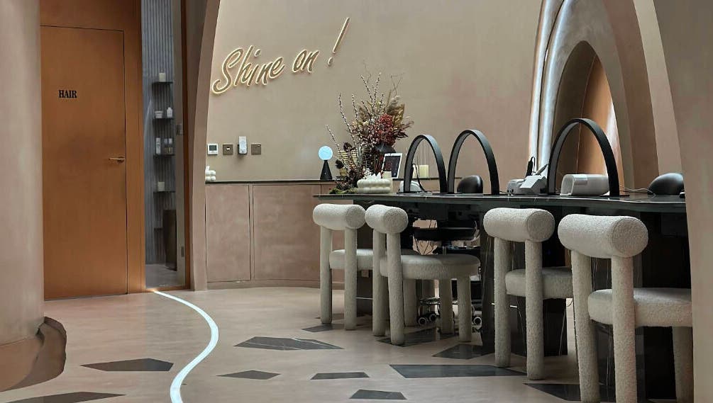 Chic interior of Stellar Salon in Riyadh, Riyadh Province, SA showcasing modern decor and elegant styling chairs.