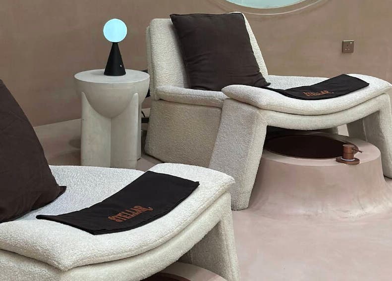 Comfortable chairs in a serene setting at Stellar Salon, Riyadh, Riyadh Province, SA.