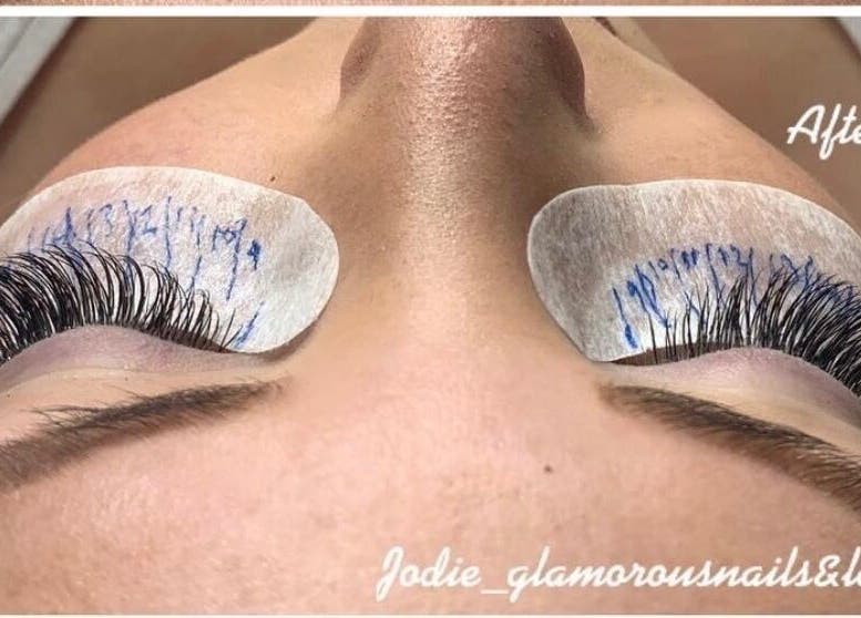 Detailed eyelash extension at Glamorous Nails & Lashes, Peterborough, England, GB.