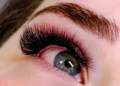 Close-up of a beautifully lashed eye at Sistar Lashes Sandy Bay, Sandy Bay, Tasmania, AU.
