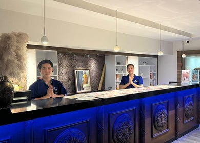 Welcoming reception area at ARTEMİS SPA IN EMRE HOTEL, Muğla, Muğla, TR, radiating calm and elegance.