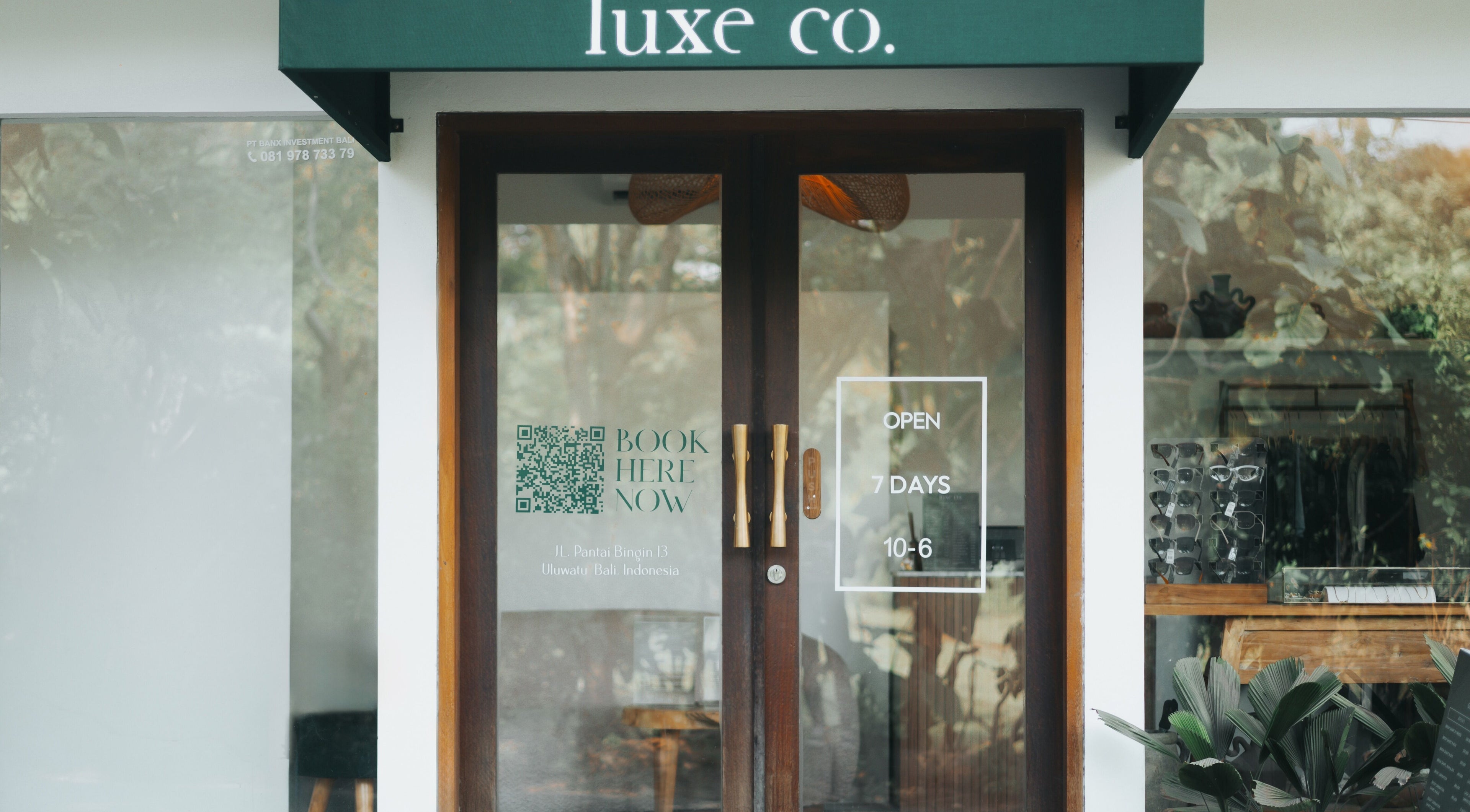 Front entrance of Luxe Co. Bali, a chic beauty venue in Bali, Bali, ID, with a stylish design.