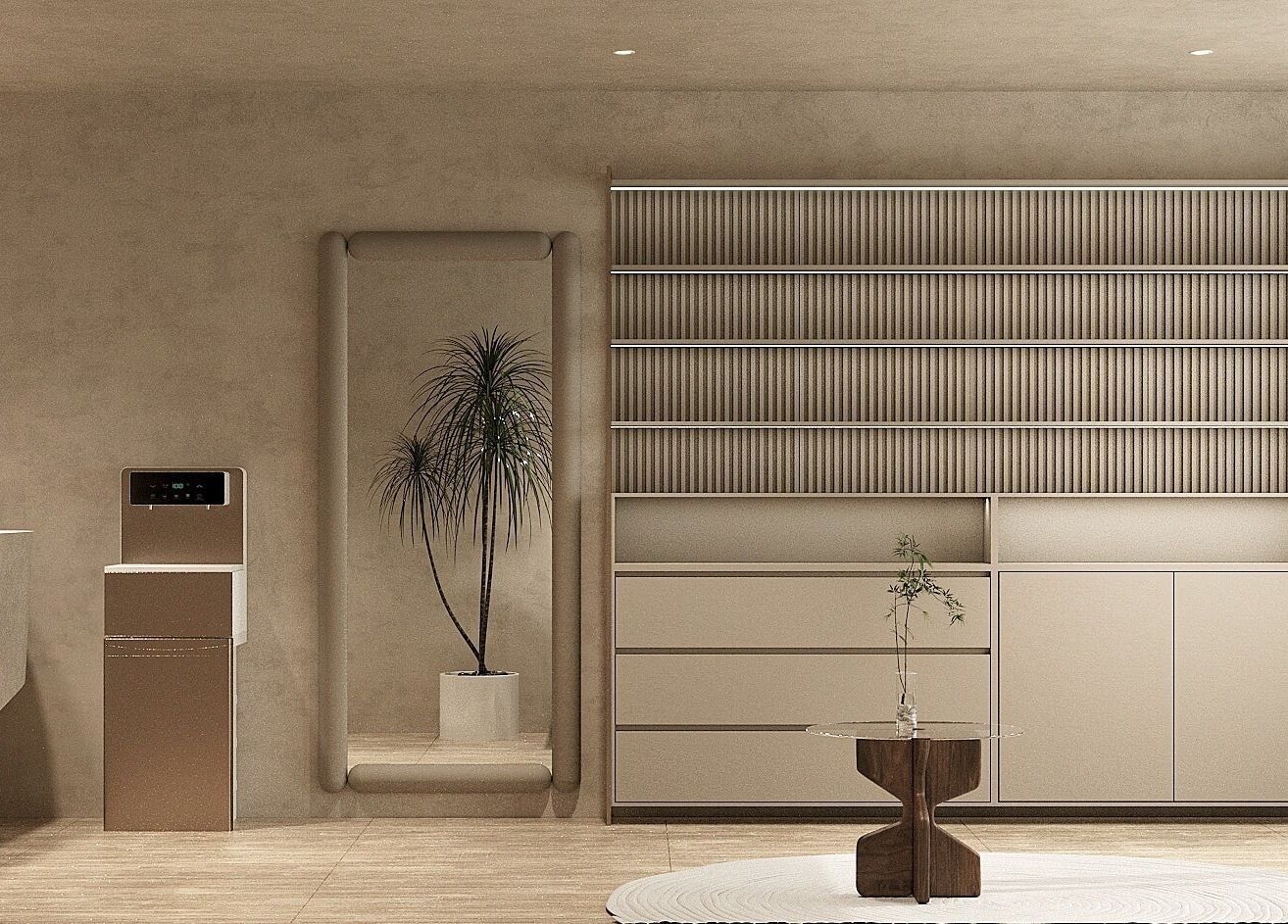 Elegant minimalist interior of HELA Skincare- Flushing in New York, New York, US with modern decor.