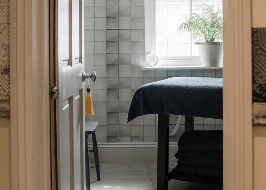 Serene treatment room with a massage table at Treatment Rooms in Hastings, England, GB.