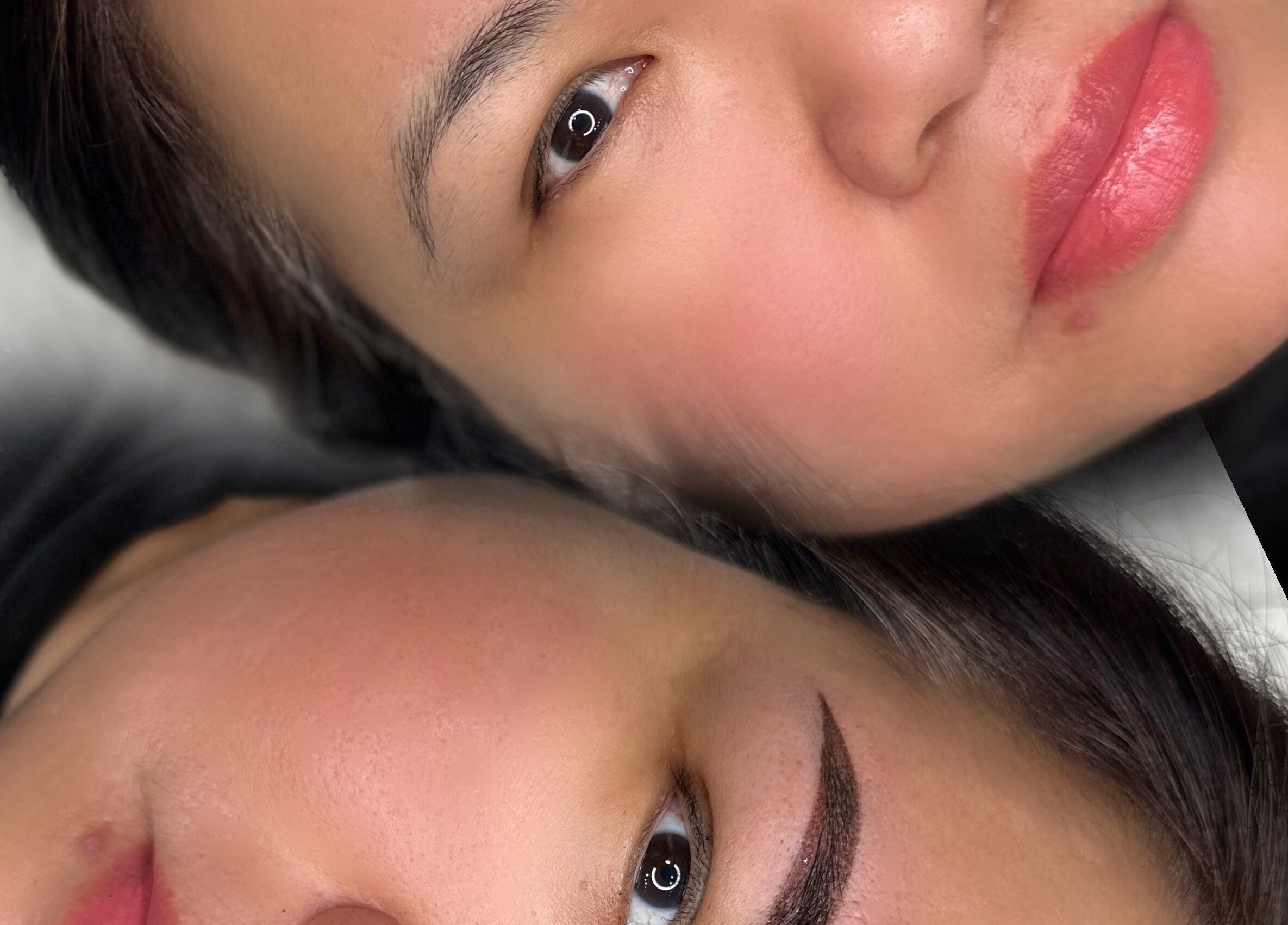 Close-up of eyebrows after service at The Brow Mami, Hamilton, Ontario, CA showcasing professional beauty work.