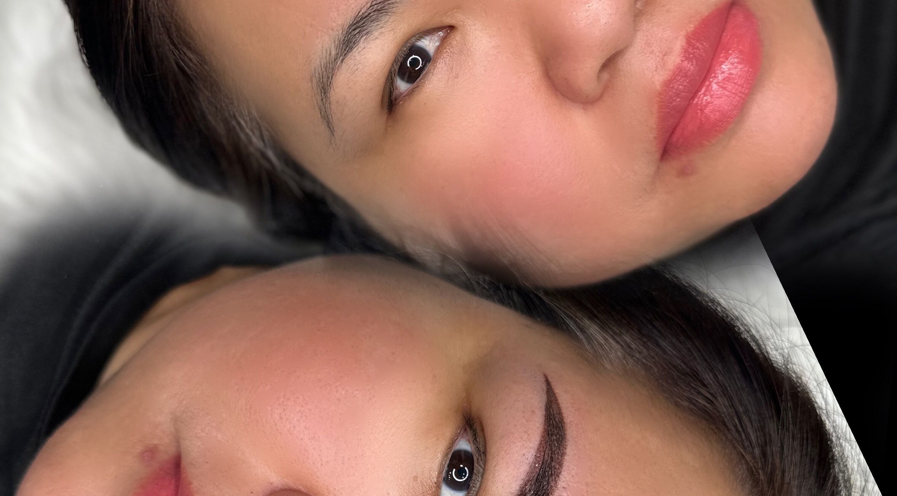 Close-up of eyebrows after service at The Brow Mami, Hamilton, Ontario, CA showcasing professional beauty work.