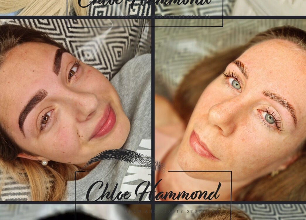 Brow enhancement results at Chloe Hammond Brow and Beauty Studio, Selsey, England, GB.