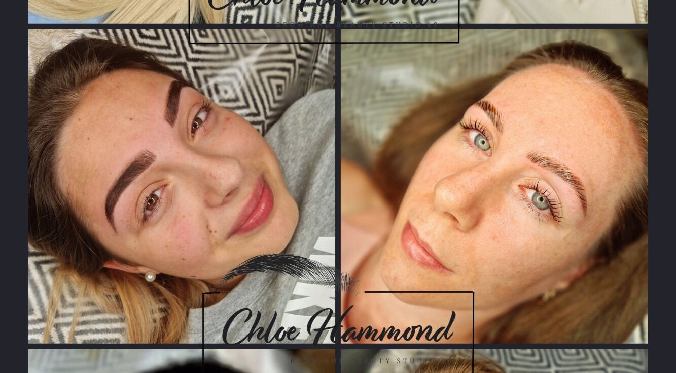 Brow enhancement results at Chloe Hammond Brow and Beauty Studio, Selsey, England, GB.