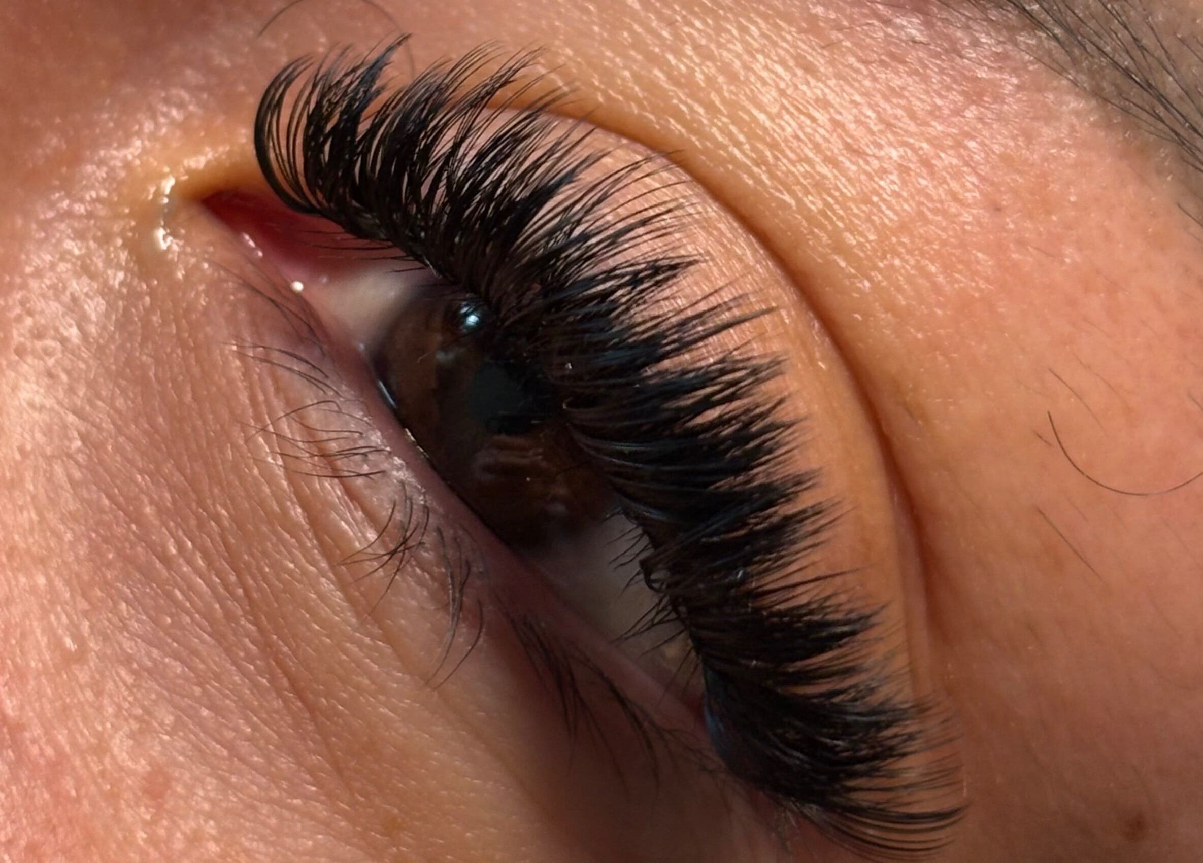 Lush eyelash extensions at Aesthetics by Amie in Calgary, Alberta, CA enhance natural beauty.