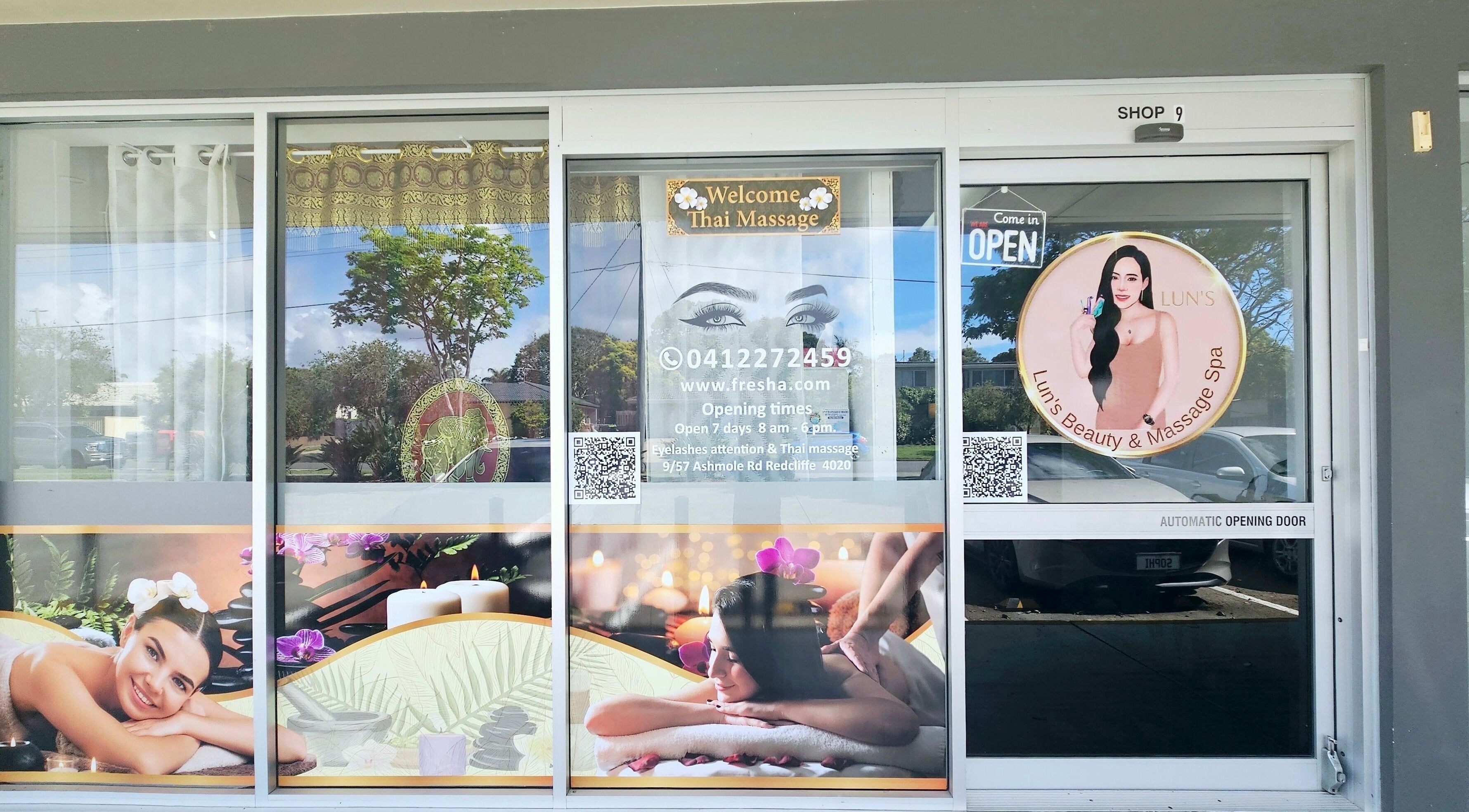 Front view of Lun's Beauty and Massage Spa in Redcliffe, Queensland, AU, showcasing serene spa imagery.