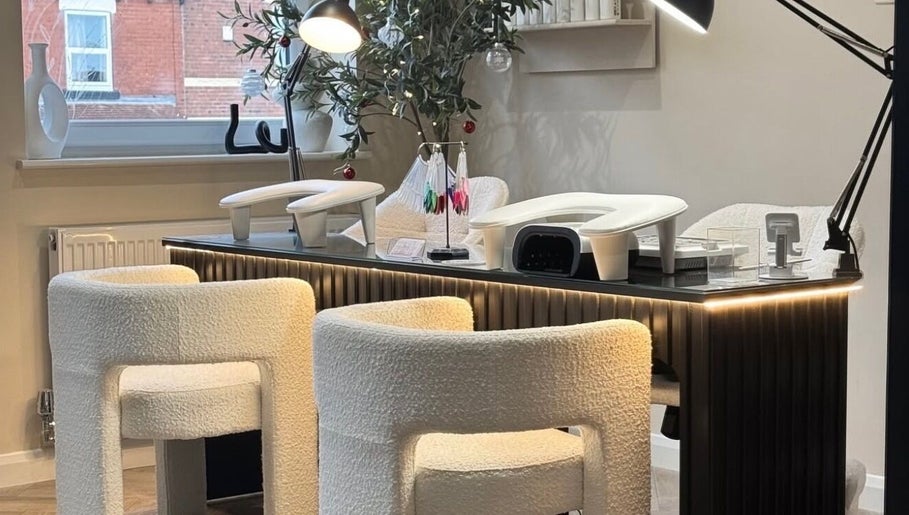 Chic manicure station at By Taylor Minshall, Shafton, England, GB offers a tranquil and stylish ambiance.