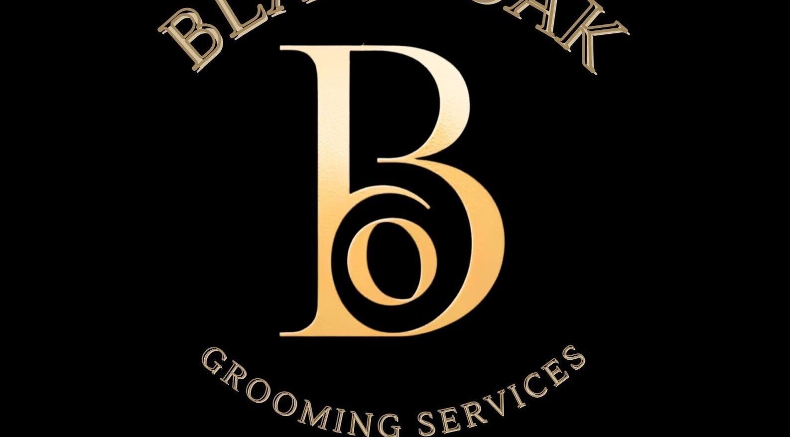 BLACK OAK logo in gold with grooming services at Peoria, Illinois, US.