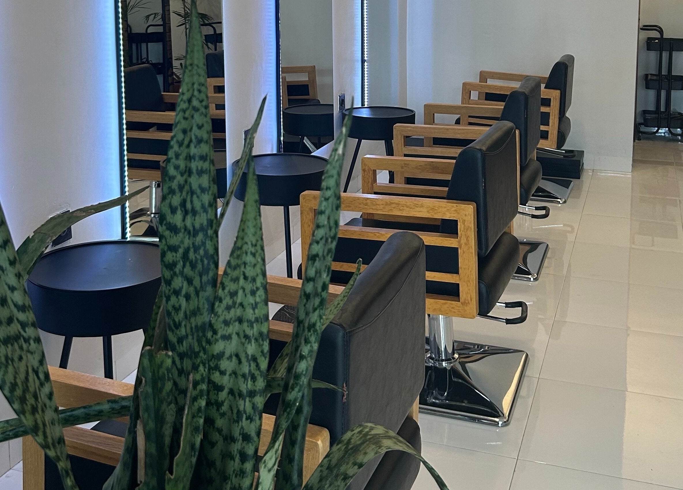 Elegant salon chairs at Lush Bali Beauty Salon Umalas, Bali, Bali, ID. Bright and modern interior design.