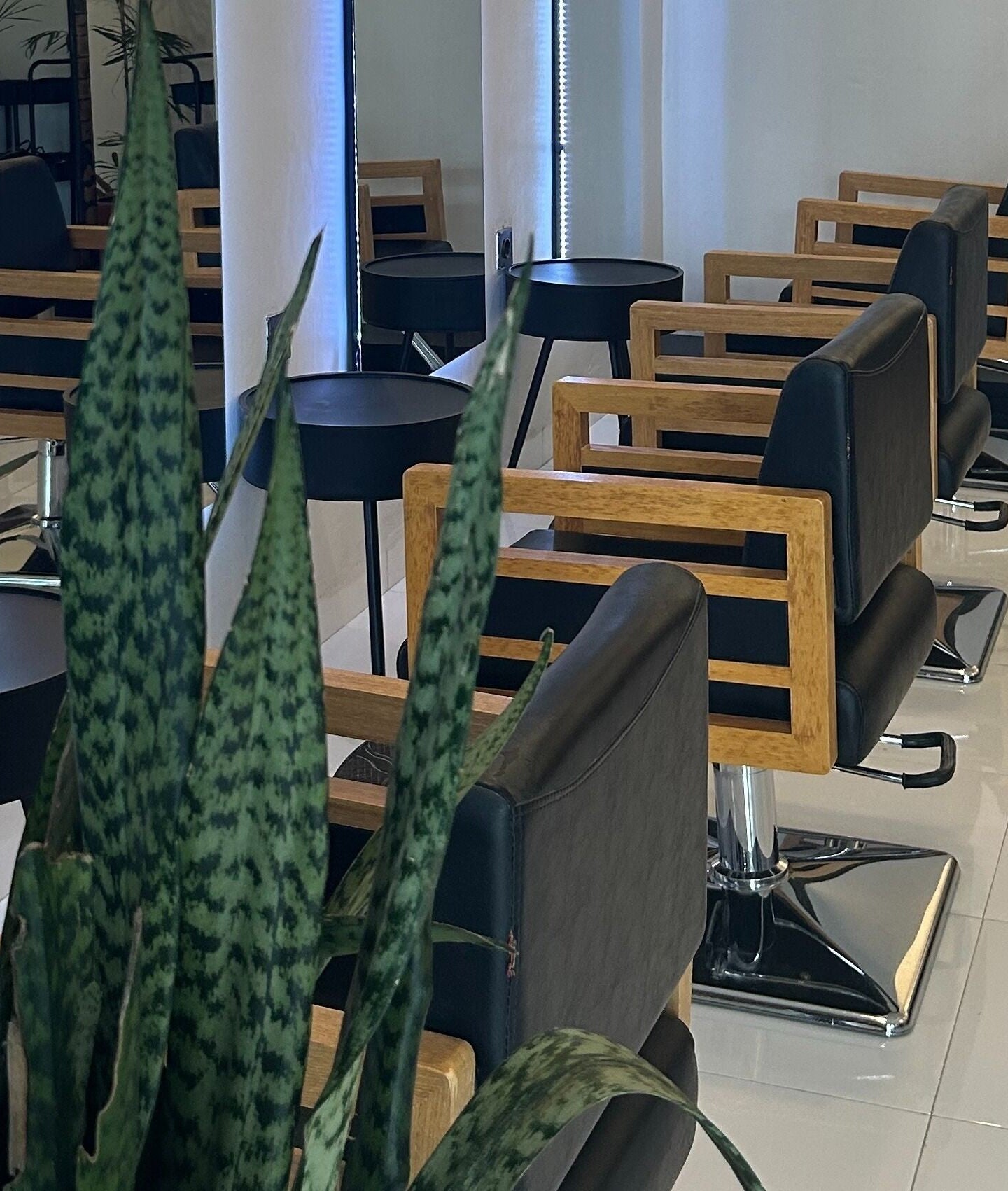 Elegant salon chairs at Lush Bali Beauty Salon Umalas, Bali, Bali, ID. Bright and modern interior design.