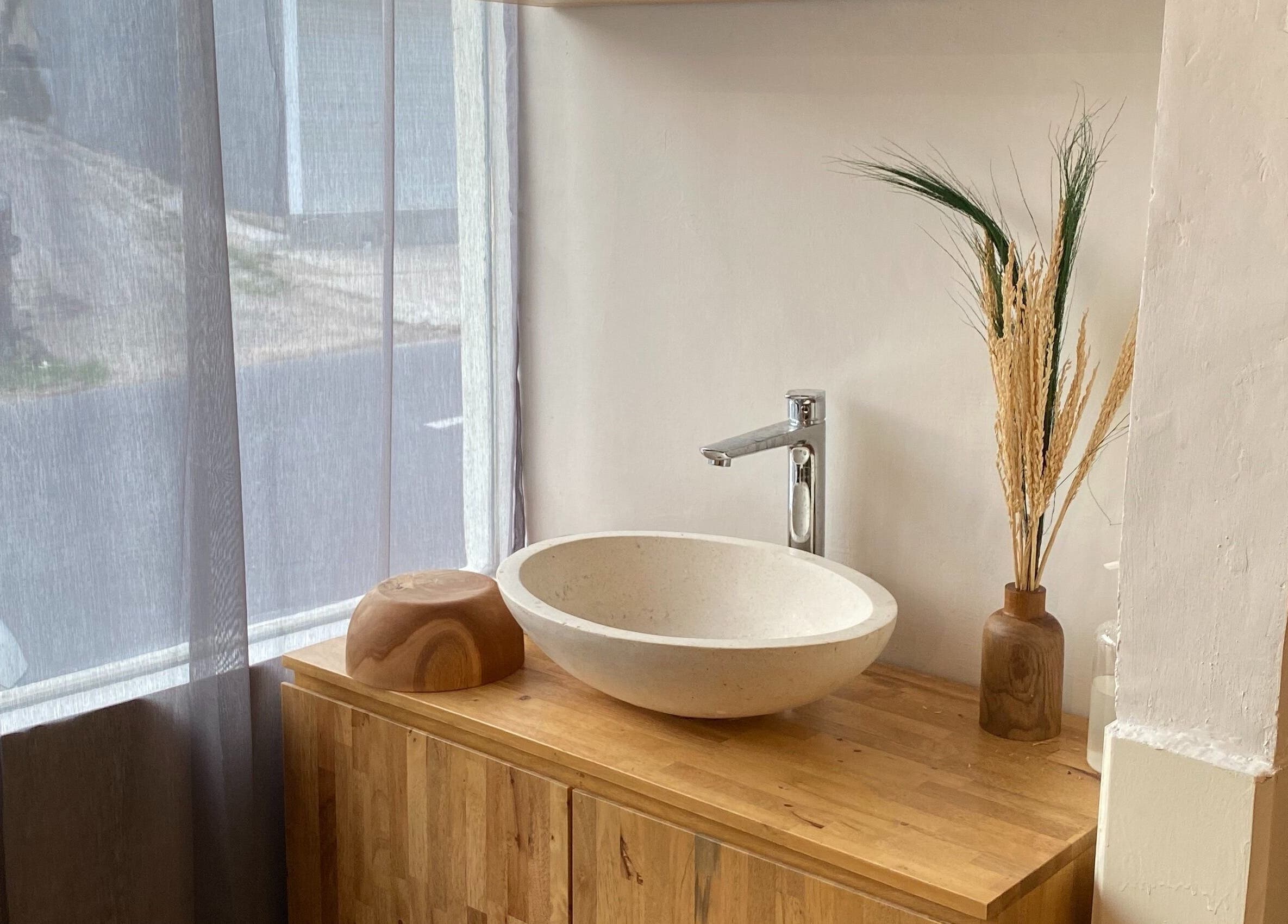 Elegant washbasin setup at Lush Bali Beauty Salon, Bali, Bali, ID.
