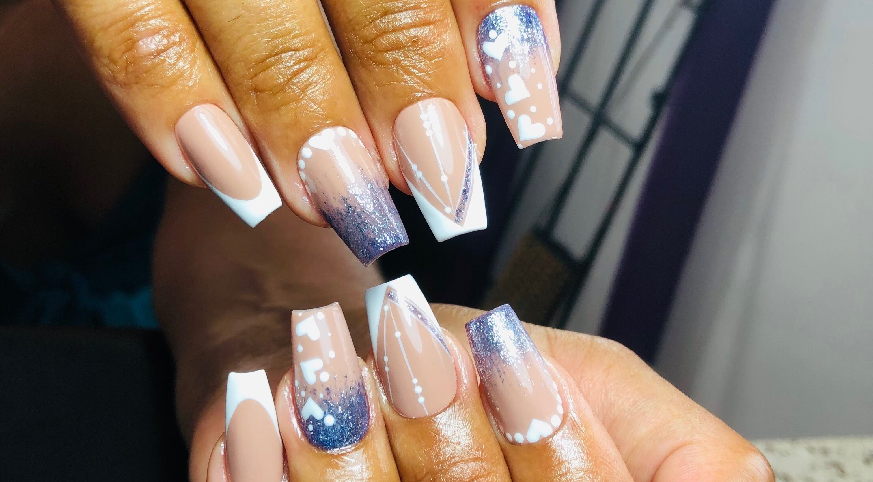 Elegant nail art at The Butterfly Nail Lounge, Bridgetown, Saint Peter, BB.