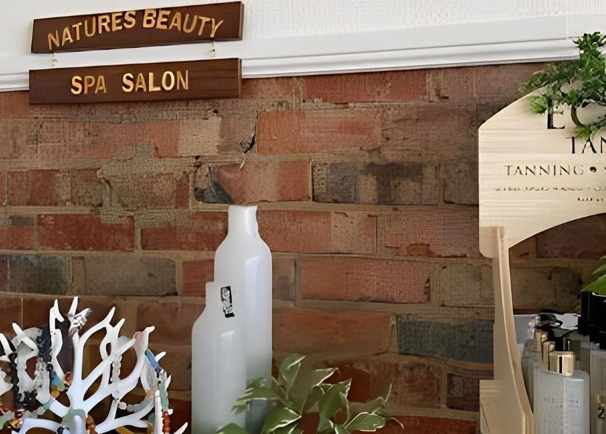 Natures Beauty Spa Salon interior showcasing beauty products, Poowong, Victoria, AU.