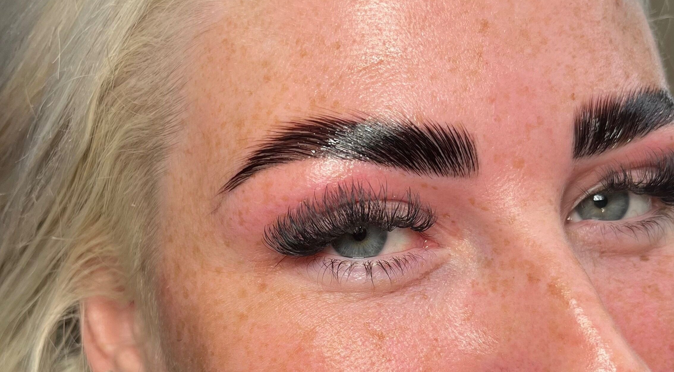 Perfectly styled brows and lashes at The Glow Up, Blackpool, England, GB, showcasing expert beauty work.