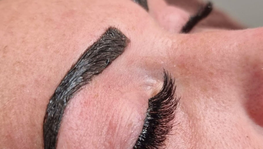Close-up of professionally styled brows at My Aesthetics Studio (Beauty&Health), Doncaster, England, GB.