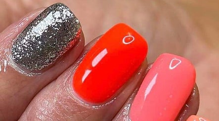 Close-up of colorful nails at My Aesthetics Studio (Beauty&Health), Doncaster, England, GB.