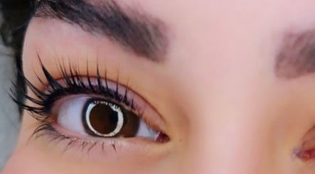 Close-up of beautifully enhanced eyelashes at My Aesthetics Studio (Beauty&Health) in Doncaster, England, GB.