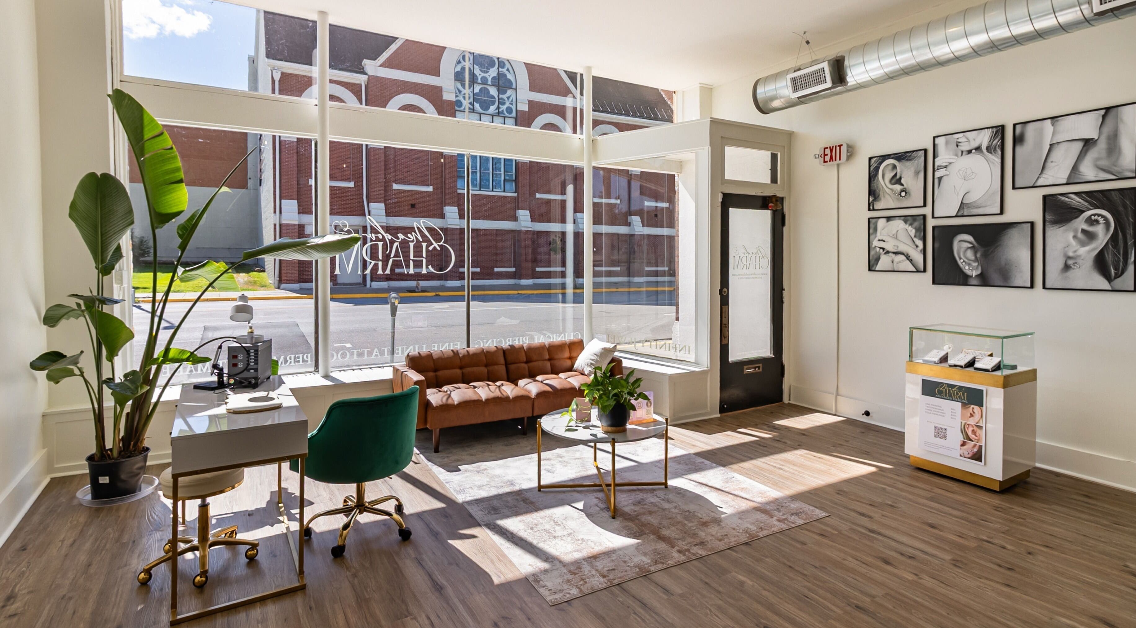 Bright interior of Meadow & Charm - NEW LOCATION COUNCIL BLUFFS, Council Bluffs, Iowa, US. Modern decor with natural light.