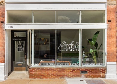 Exterior of Meadow & Charm - NEW LOCATION COUNCIL BLUFFS in Council Bluffs, Iowa, US, showcasing window signage.