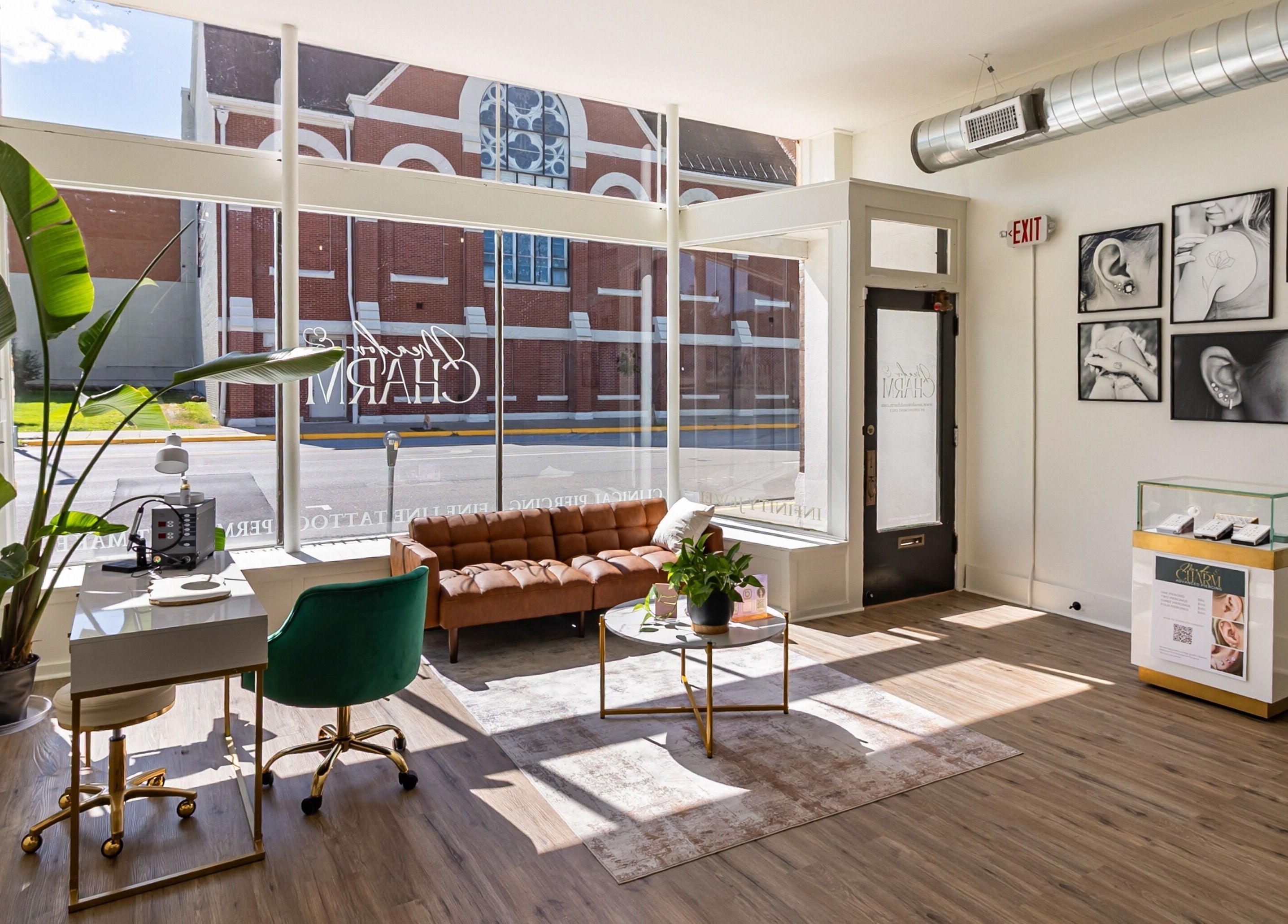 Cozy seating at Meadow & Charm - Council Bluffs, Iowa, US showcasing a stylish, light-filled interior.