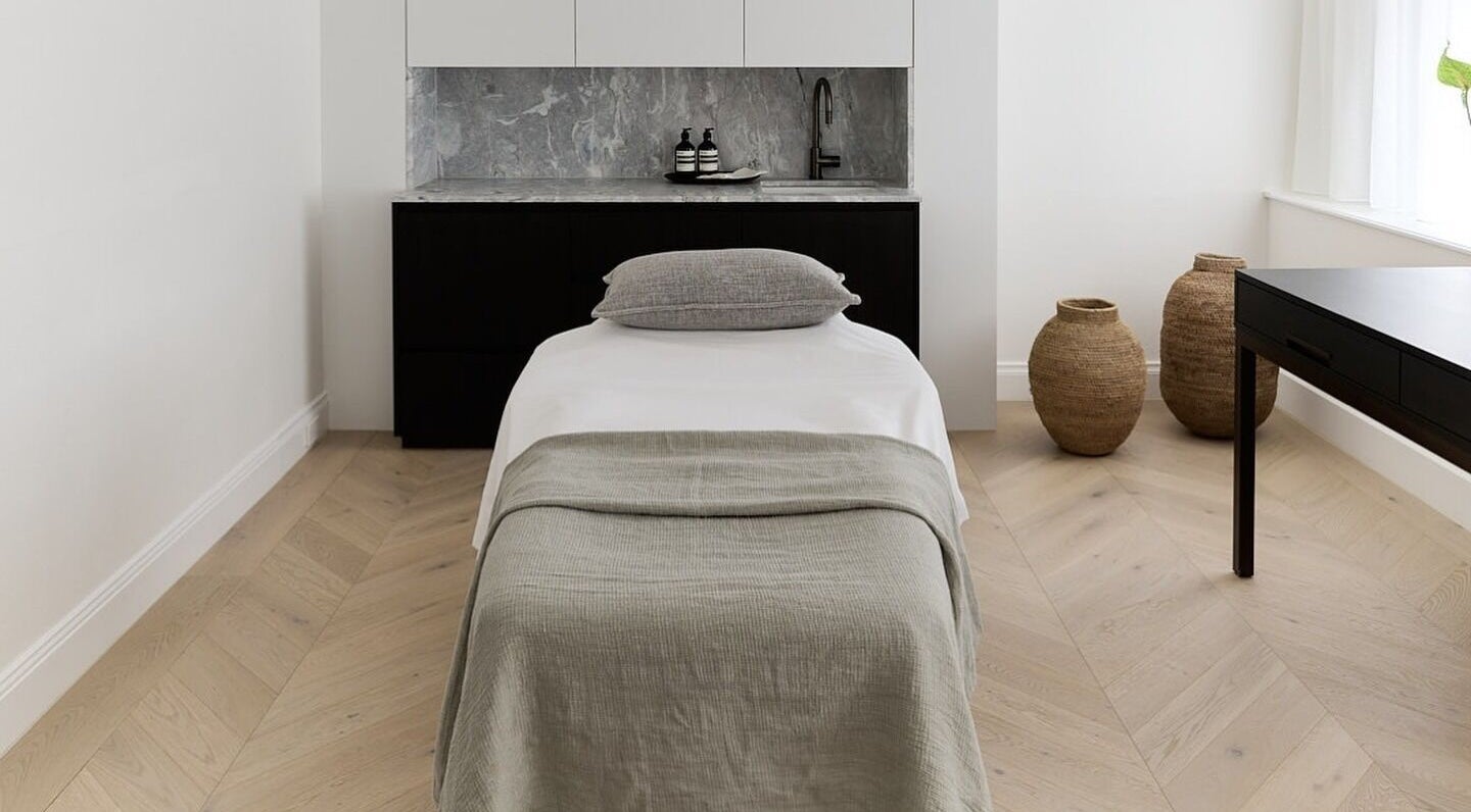 Relaxing treatment room at Hale Aesthetics, Barton, Australian Capital Territory, AU, featuring a cozy bed.